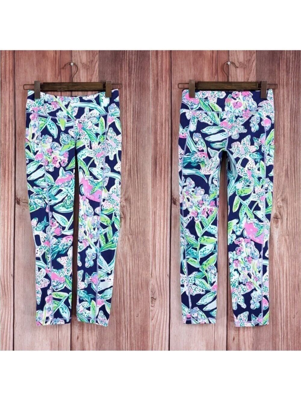 Lilly Pulitzer Womens Size Small Luxletic Weekender Midi Leggings Sway This Way